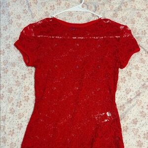 Edikted Vibrant Red Lace Blouse (never worn)